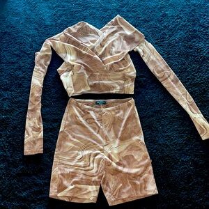 Two piece sheer cut out set